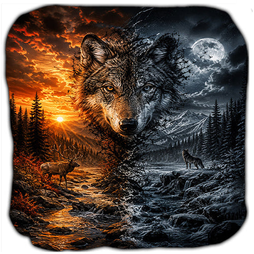 Wolf Vs Elk Cornhole Bags Set of 4