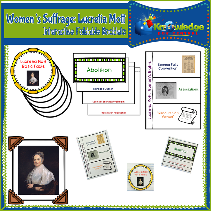 Women's Suffrage: Lucretia Mott Interactive Foldable Booklets
