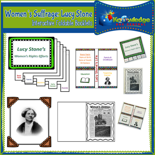 Women's Suffrage: Lucy Stone Interactive Foldable Booklets