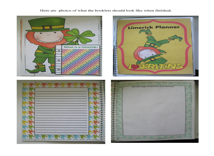 Writing Limericks Interactive Foldable Booklets