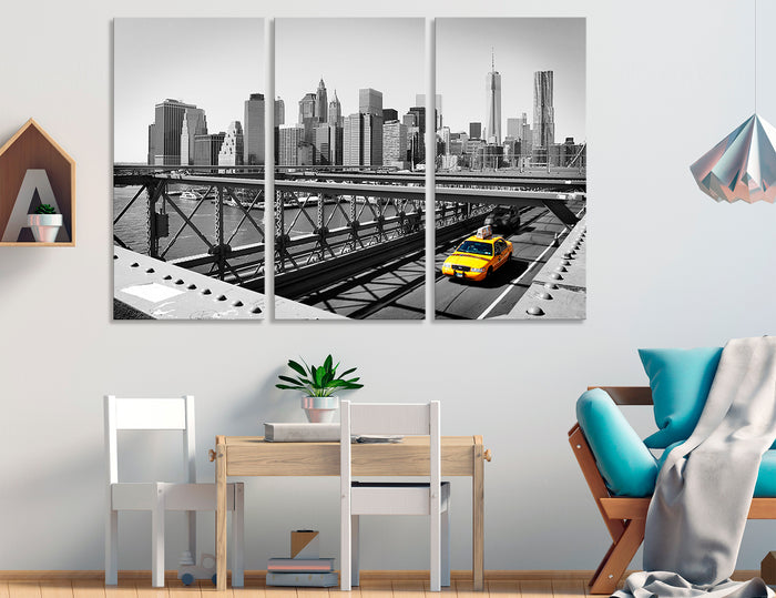 Yellow Taxi Canvas Print #9032