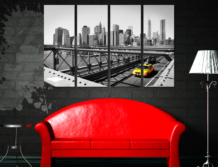 Yellow Taxi Canvas Print #9032