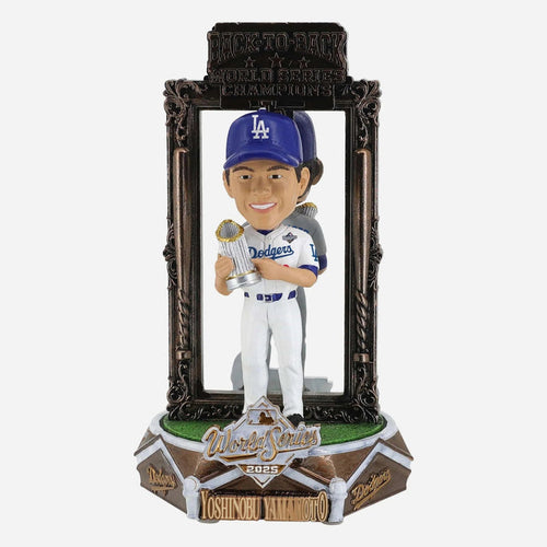 Yoshinobu Yamamoto Los Angeles Dodgers 2025 Back To Back World Series Champions Dual Spinner MLB Bobblehead