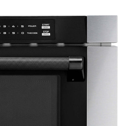 ZLINE 24 in. Microwave Helix Handle (Set of 1) in Black Stainless Steel (MWHZ-24-K-BS)