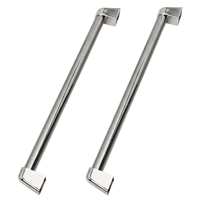 ZLINE Autograph Edition Touchstone Refrigerator Drawer Helix Handles (Set of 2) in Polished Nickel (RDHOZ-24-K-PN) main image.