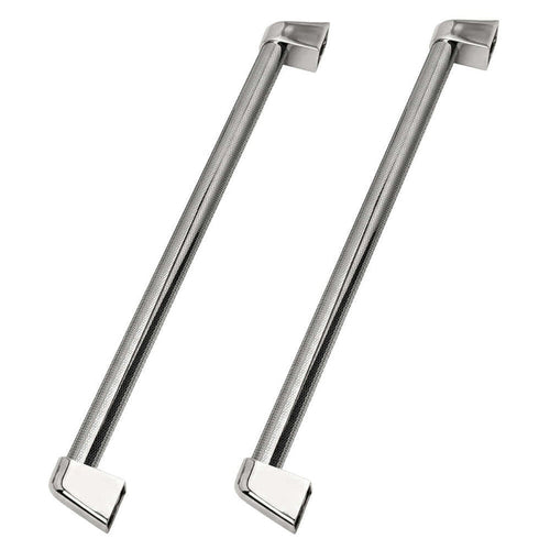 ZLINE Autograph Edition Touchstone Refrigerator Drawer Helix Handles (Set of 2) in Polished Nickel (RDHOZ-24-K-PN) main image.