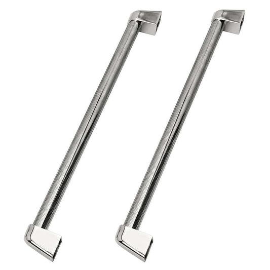 ZLINE Autograph Edition Touchstone Refrigerator Drawer Helix Handles (Set of 2) in Polished Nickel (RDHOZ-24-K-PN) main image.