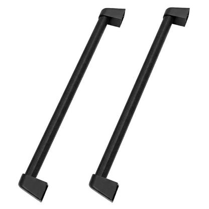 ZLINE Autograph Edition Touchstone Refrigerator Drawer Helix Handles (Set of 2) in Matte Black (RDHOZ-24-K-MB) main image.