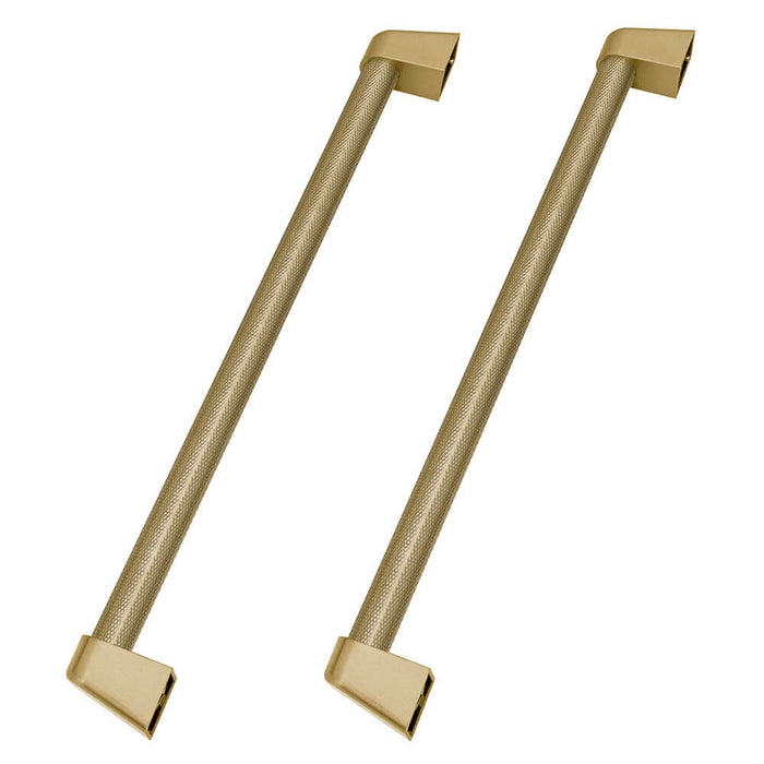 ZLINE Autograph Edition Touchstone Refrigerator Drawer Helix Handles (Set of 2) in Champagne Bronze (RDHOZ-24-K-CB) main image.