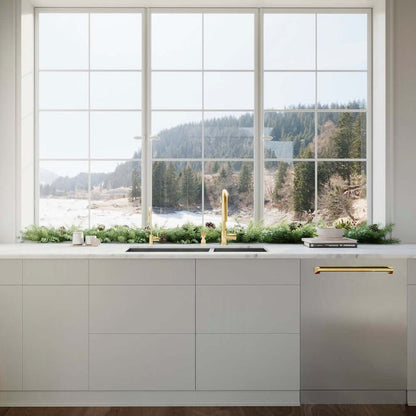 ZLINE Gemini Kitchen Faucet in Polished Gold (GEM-KF-PG)