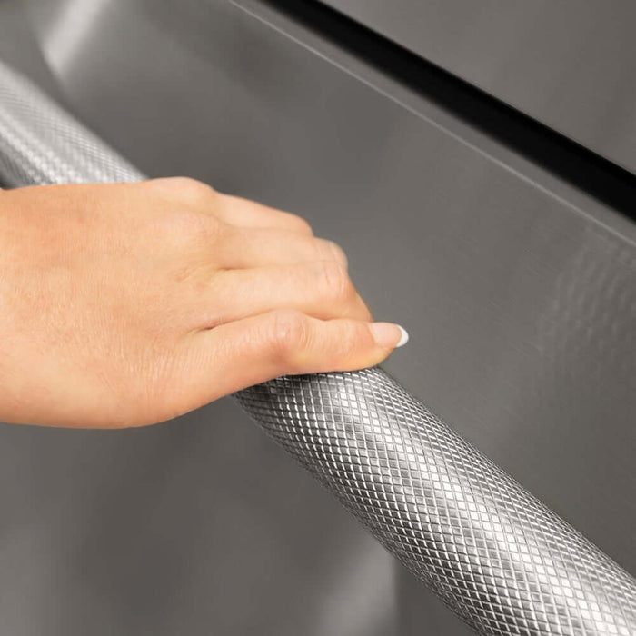 ZLINE Touchstone Refrigerator Drawer Helix Handles (Set of 2) in Stainless Steel (RDHOZ-24-K-ST)